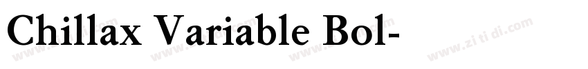 Chillax Variable Bol字体转换